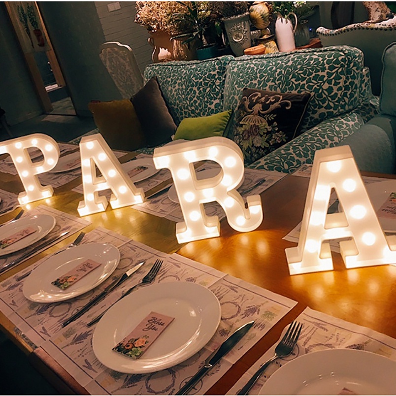 Bộ 26 Đèn LED Hình Chữ Cái Lãng Mạn Dùng Trang Trí DIY