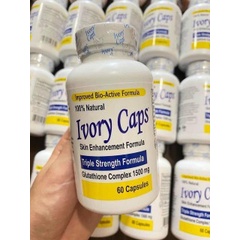 Viên uống giúp làm trắng da Glutathione Complex 1500mg Ivory Caps 60 viên của Mỹ