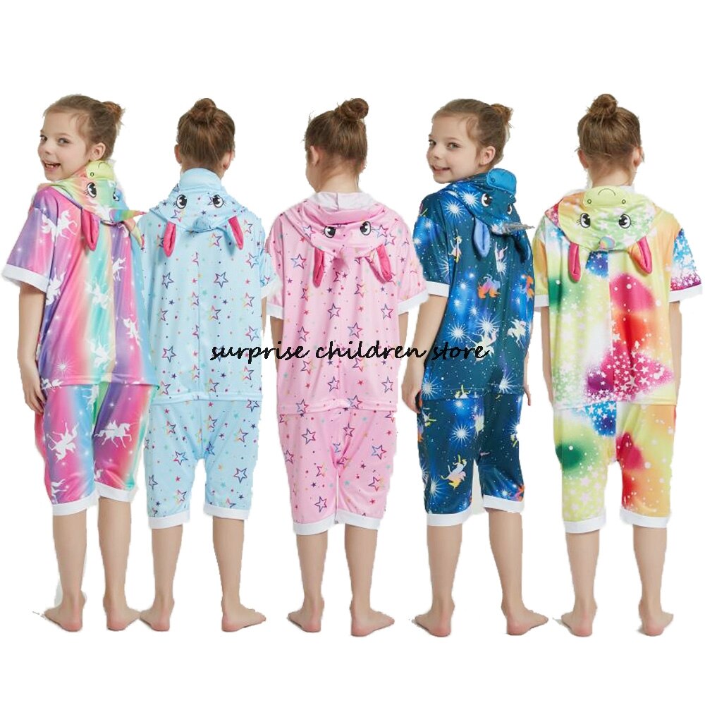 Mùa hè mới nhất Bộ đồ ngủ Fox dễ thương cho Mather và Kids Carnival Party Funny Anime Outfit Kigurumi Pyjama Halloween Cosplay