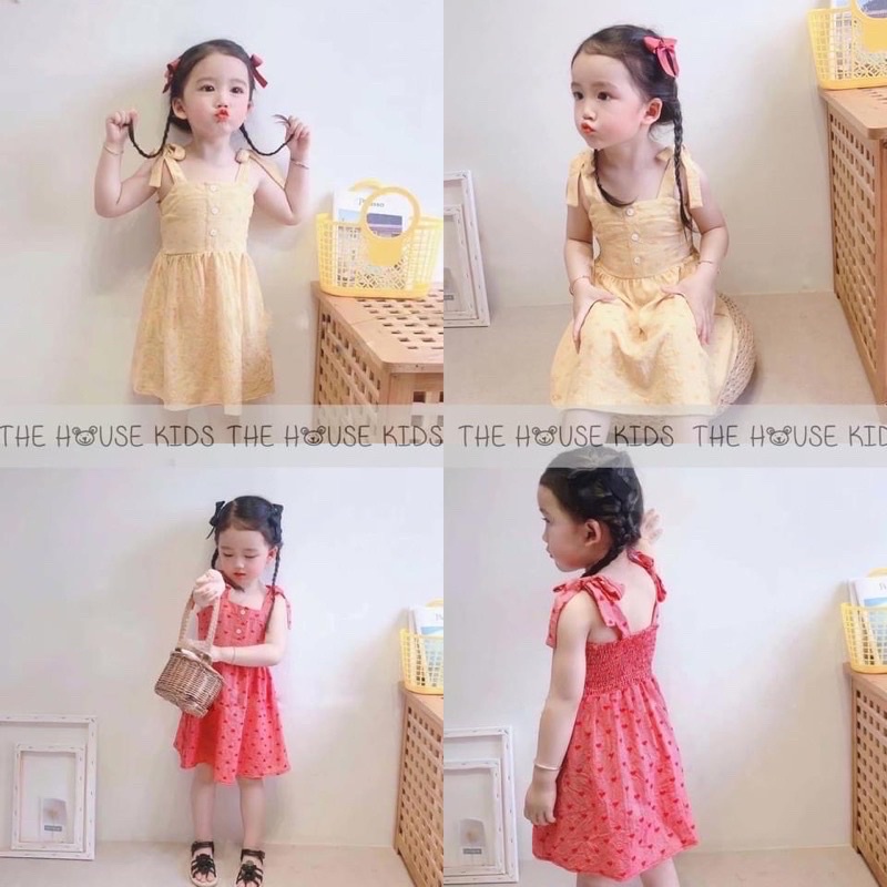 Váy 2 Dây Trẻ Em Hoạ Tiết THE HOUSE KIDS Trái Tim