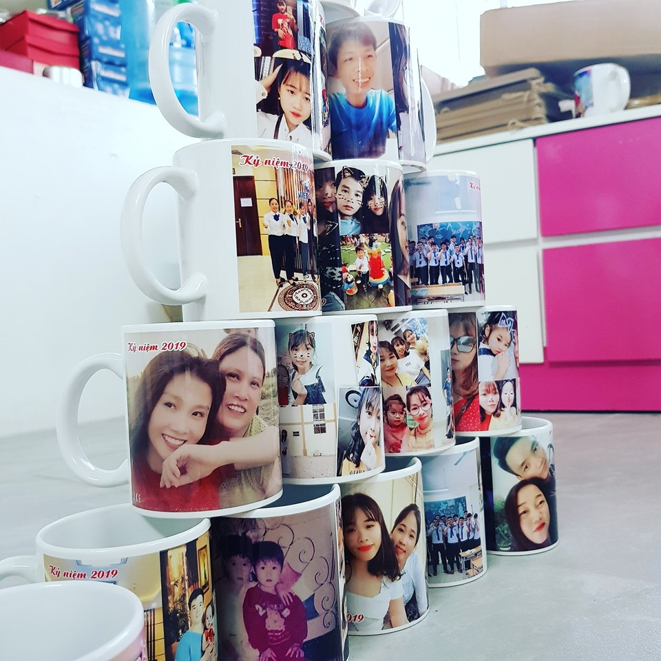 Cốc sứ in hình theo yêu cầu kute
