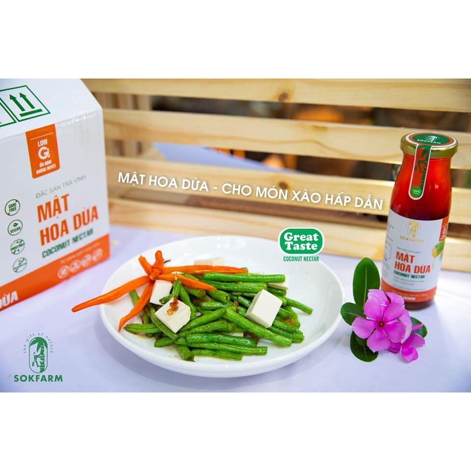 MẬT HOA DỪA SOKFARM 250gr - LÁ TÍA TÔ