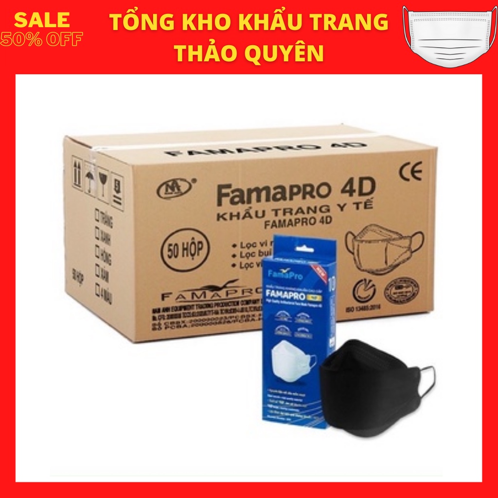 Khẩu trang y tế cao cấp kháng khuẩn KF94 Famapro 4D Nam Anh đủ màu