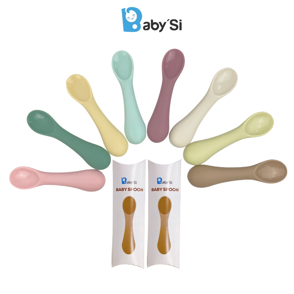 Thìa Silicon Cho Bé, Muỗng Silicon Cho Bé Ăn Dặm Babysi