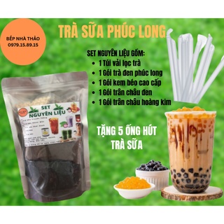 Set nguyên liệu pha trà sữa phúc long 14 - 16 ly