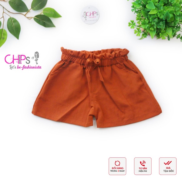 Quần Short Cho bé Gái Phong Cách Hàn Quốc Chất liệu Đũi Xước Cho Bé 8kg Đến 27kg