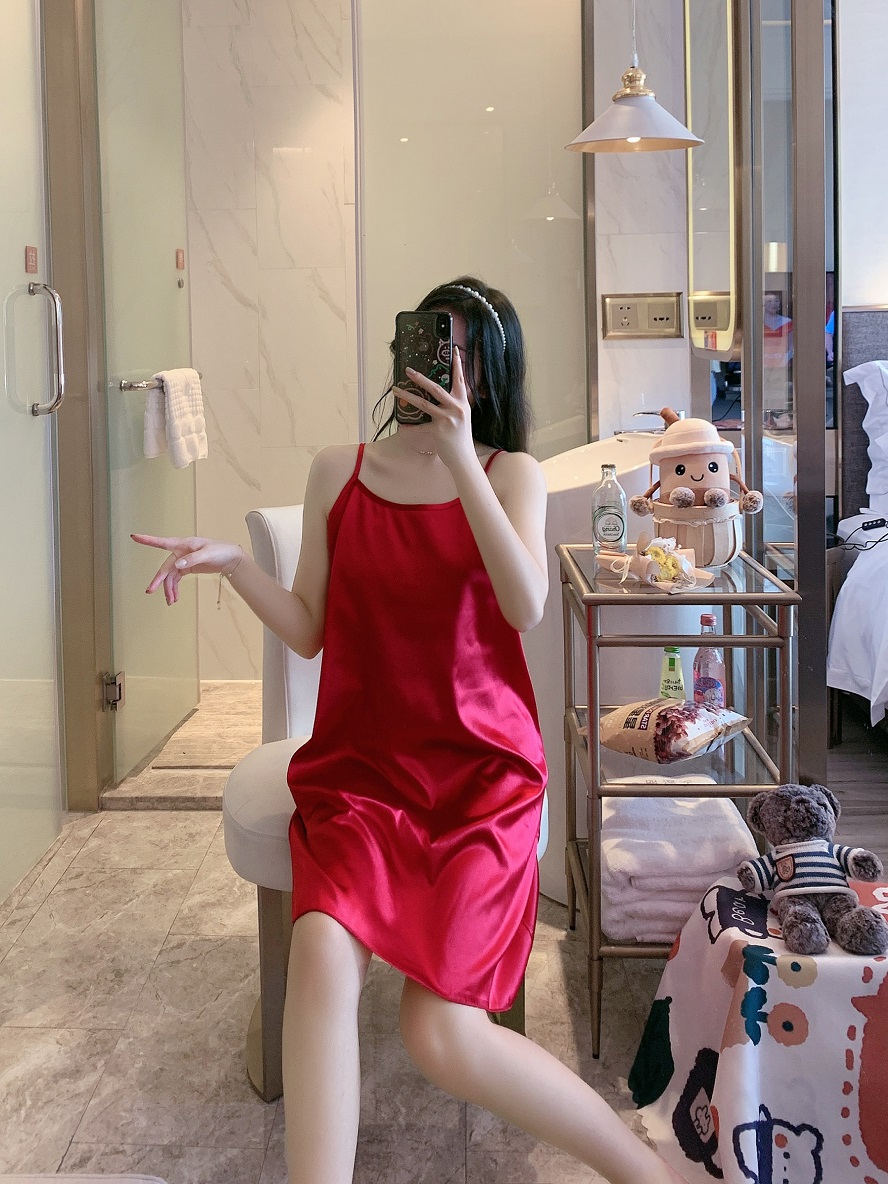 Đầm Ngủ Không Tay Vải Phi Bóng Phong Cách Hàn Quốc Quyến Rũ Dành Cho Nữ | BigBuy360 - bigbuy360.vn