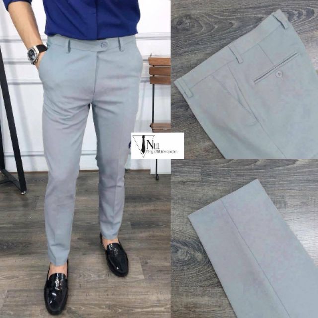 Quần âu ống côn xám A200