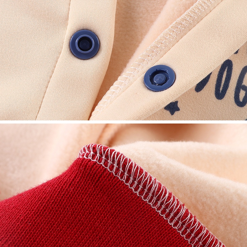 Áo Khoác Bóng Chày Bằng Lông Cừu Dày Dặn Họa Tiết Hoạt Hình Thời Trang Mùa Đông Cho Bé Trai Và Gái 1-6 Tuổi