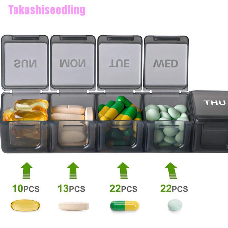 [Hàng mới về] Hộp đựng thuốc chia 7 ngăn tiện lợi