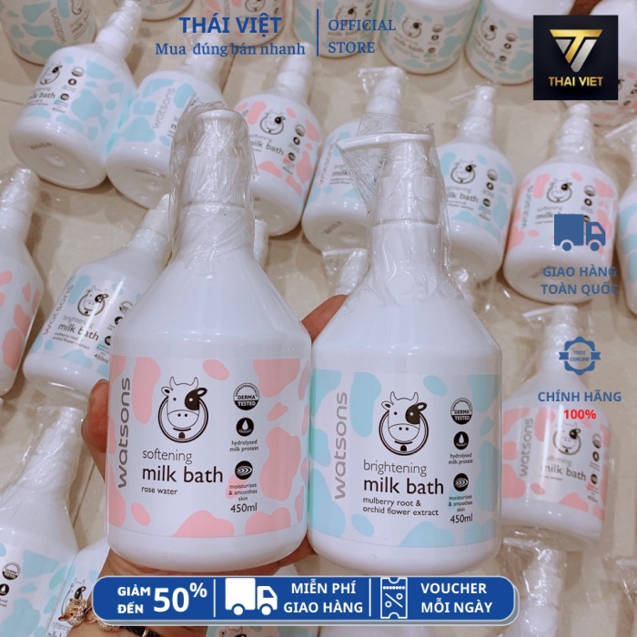 Sữa Tắm Con Bò Watsons Milk Bath Thái Lan Chính Hãng