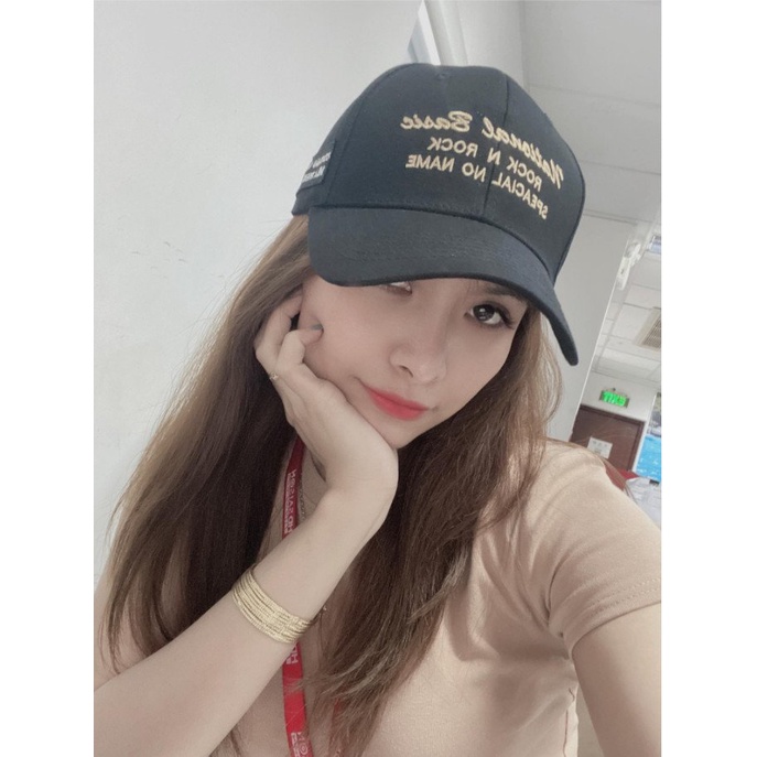 Mũ lưỡi trai, nón National Basic đen logo vàng cao cấp, hàng thiết kế xuất khẩu, dành cho mọi lứa tuổi cả nam và nữ.