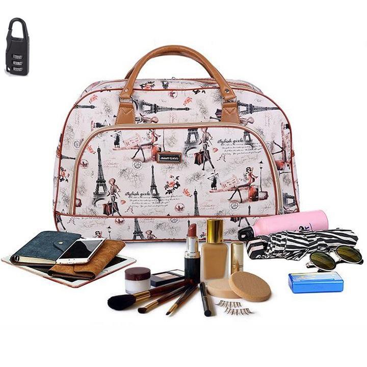 Túi Trống Du Lịch Họa Tiết- Tặng Kèm Khóa Số Chống Trộm TUI-85