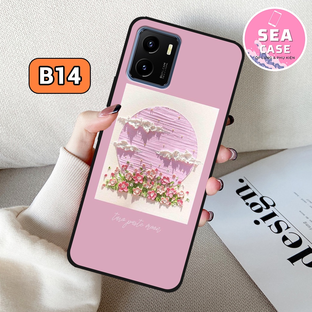 Ốp lưng VIVO Y15A/ Y15S hình hoa vintage,basic,nhẹ nhàng – ốp nhựa chống trầy,chống va đập