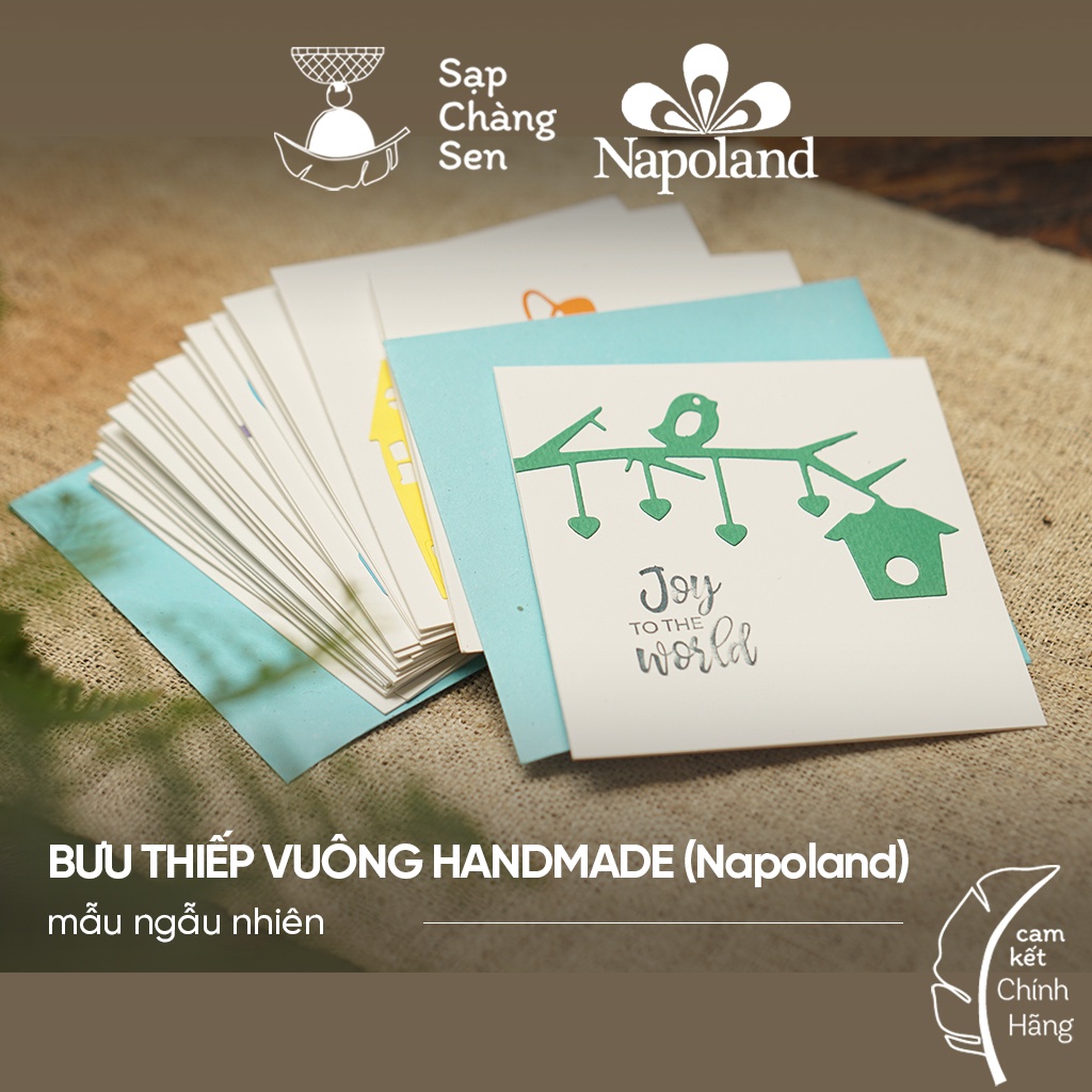 Bưu thiếp vuông handmade (Napoland) - mẫu ngẫu nhiên