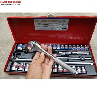 Bộ tuýp 36 chi tiết hệ inch và hệ mét Kingtony 3036CR