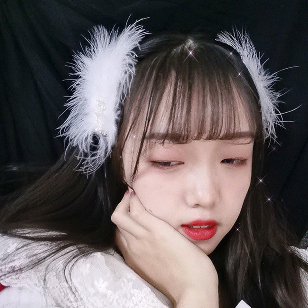 Kẹp tóc hình lông vũ nhiều màu dễ thương thời trang dành cho nữ