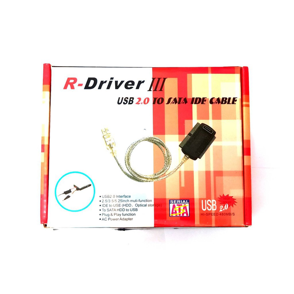 Cáp Chuyển Đổi R-Driver 3 Usb 2.0 Sang Sata Ide Cho Ổ Cứng Hdd