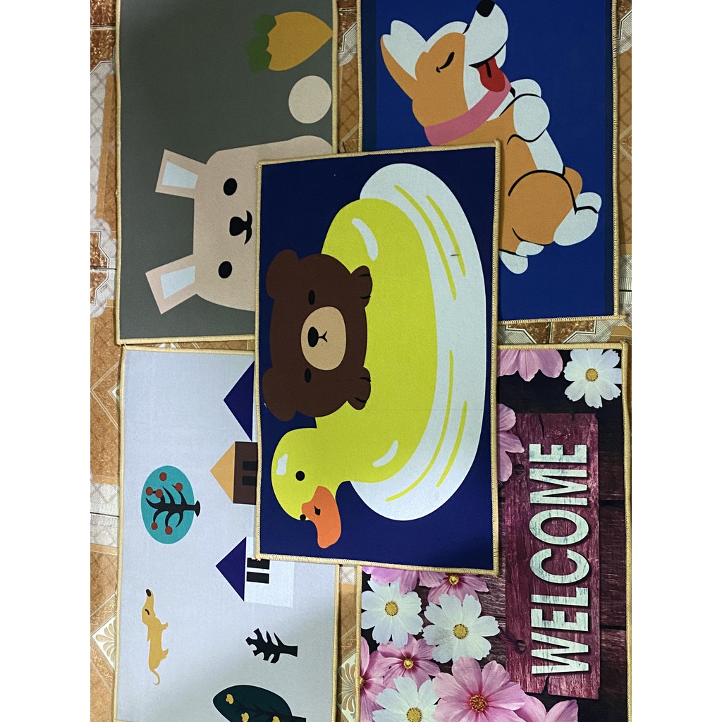 THẢM LAU CHÂN 3D CHỐNG TRƠN TRƯỢT 40x60CM