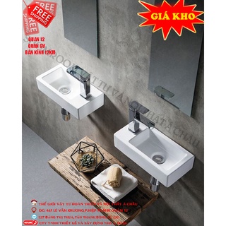 Lavabo treo tường,chậu rửa mặt,(bồn rửa tay kích thước 40x22),bồn rửa mặt mini cho nhà vệ sinh nhỏ