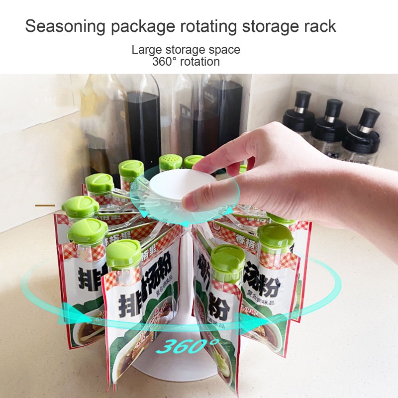 Giá Đỡ Túi Đựng Gia Vị Có Thể Xoay Được