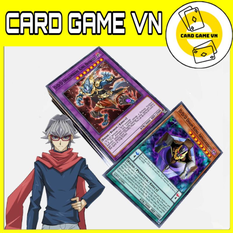 [BÀI IN] Bài YuGiOh - Bộ 45 lá bài Structure Deck Pendulum Domination - D/D/D Deck - Card Game VN