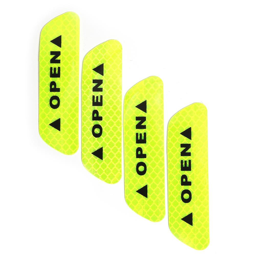 Bộ 4 Miếng Dán Phản Quang Cảnh Báo Cho Cửa Xe Hơi