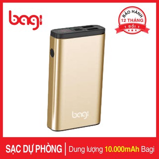 [BAGI] PIN DỰ PHÒNG BAGI 10.000MAH ĐEN/VÀNG P9 - HÀNG CHÍNH HÃNG
