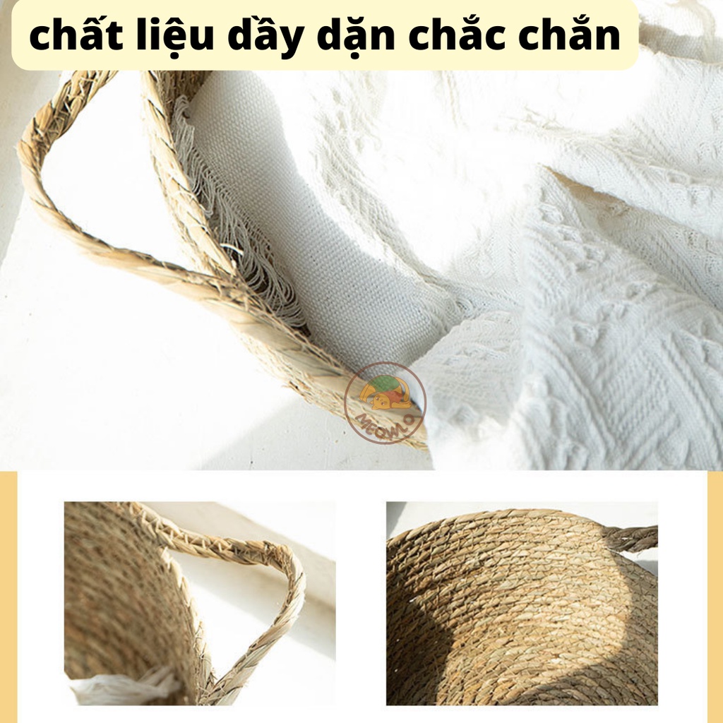 Ổ nằm cho mèo giỏ mây kèm đệm lót êm ái thoải mái giảm stress