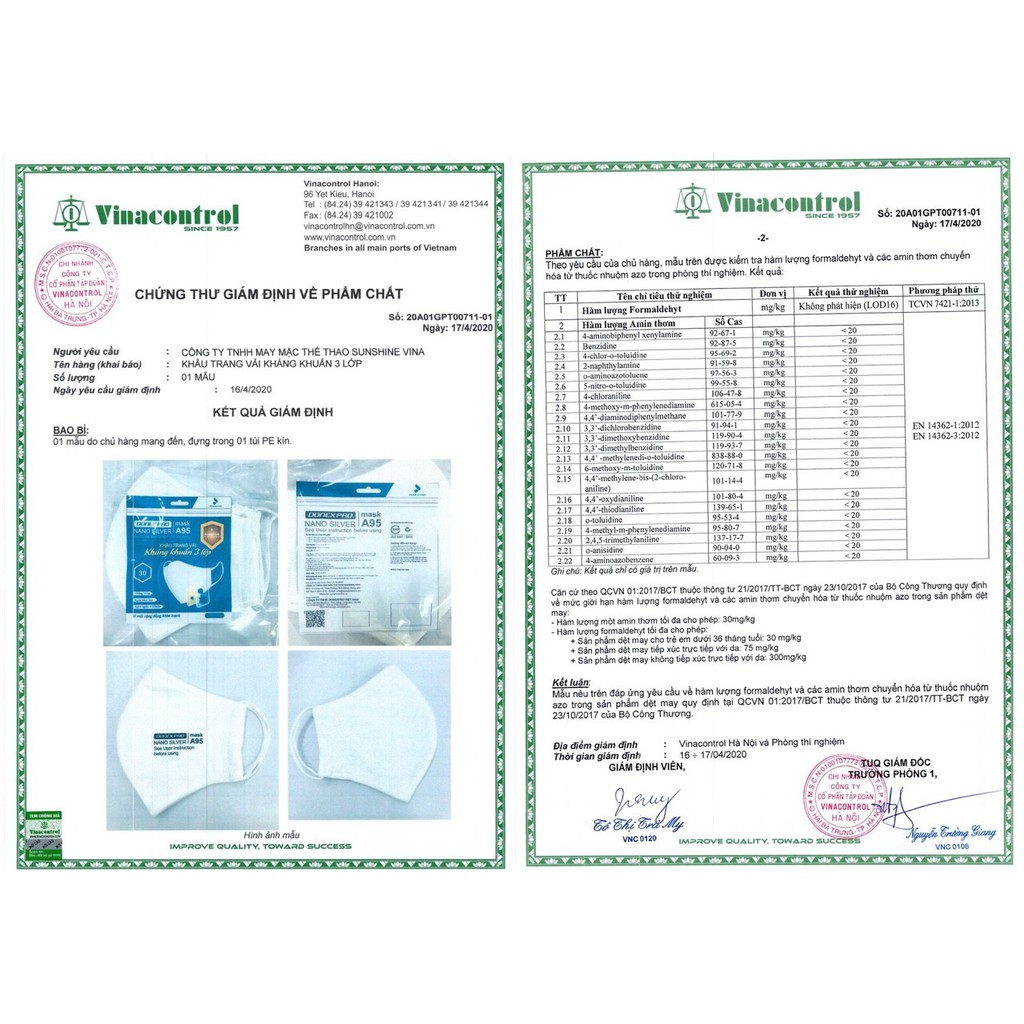 Khẩu trang vải 3 lớp NANO SILVER A95 | BigBuy360 - bigbuy360.vn