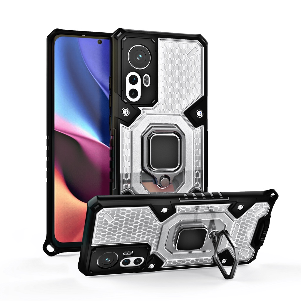 Ốp lưng Xiaomi 12 / 12x tổ Ong Iring không gian mới chống sốc giá đỡ xem phim kiêm nhẫn hút ô tô