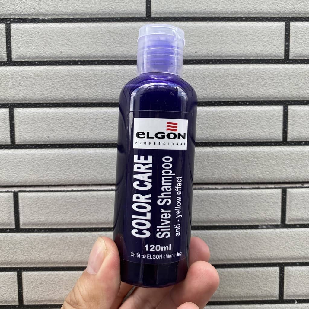 Dầu Gội Khử Vàng Dành Cho Tóc Tẩy, Khoá Màu Tóc Nhuộm Thời Trang Không Phai Elgon Silver Shampoo