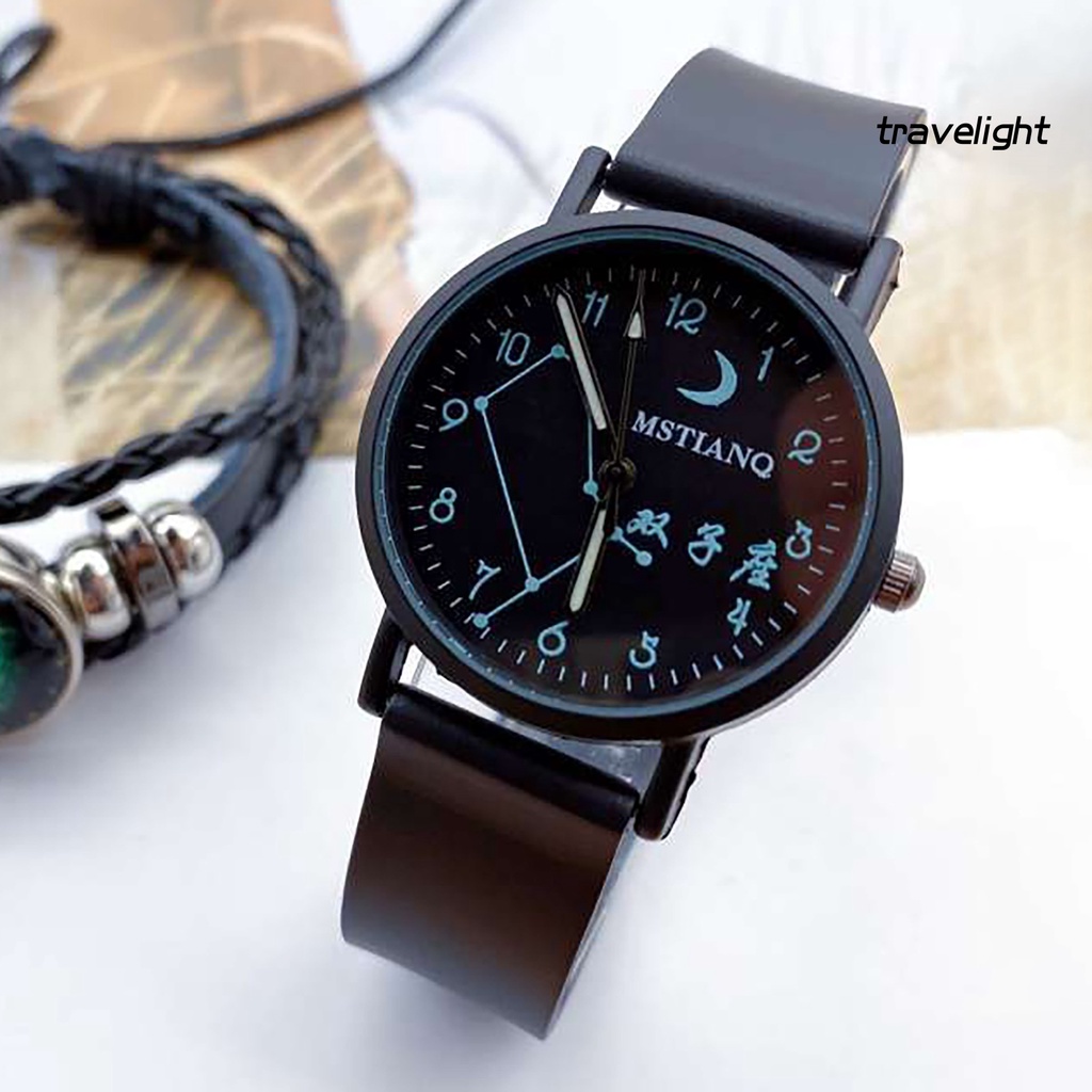 (Travelight) Đồng hồ quartz phát quang họa tiết chòm sao sành điệu cho nam nữ