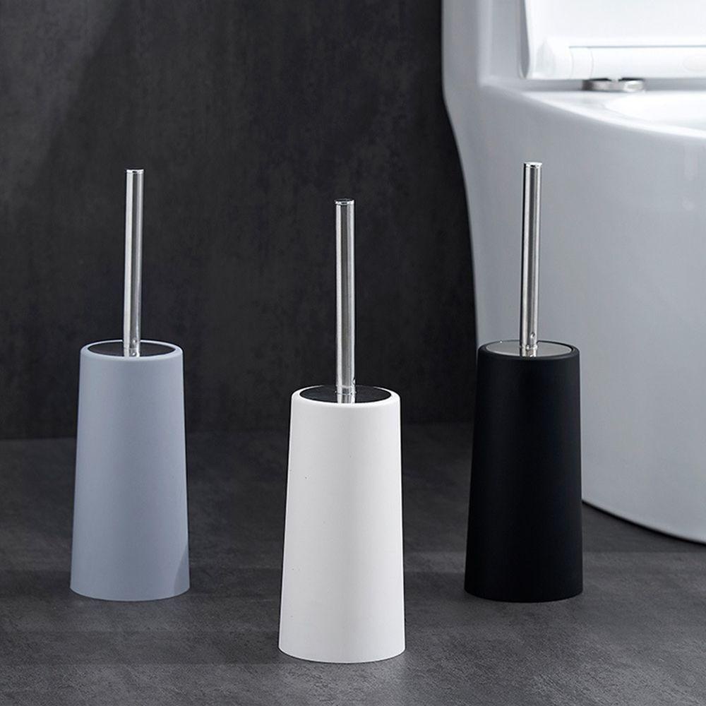 Bộ Giá Đỡ Bàn Chải Chà Toilet Bằng Thép Không Gỉ Với Tay Cầm Dài Tiện Dụng