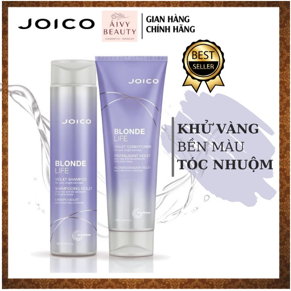 Bộ Dầu Gội &amp; Dầu Xả Tím Khử Vàng JOICO Blonde Life Violet (300ml+250ml)