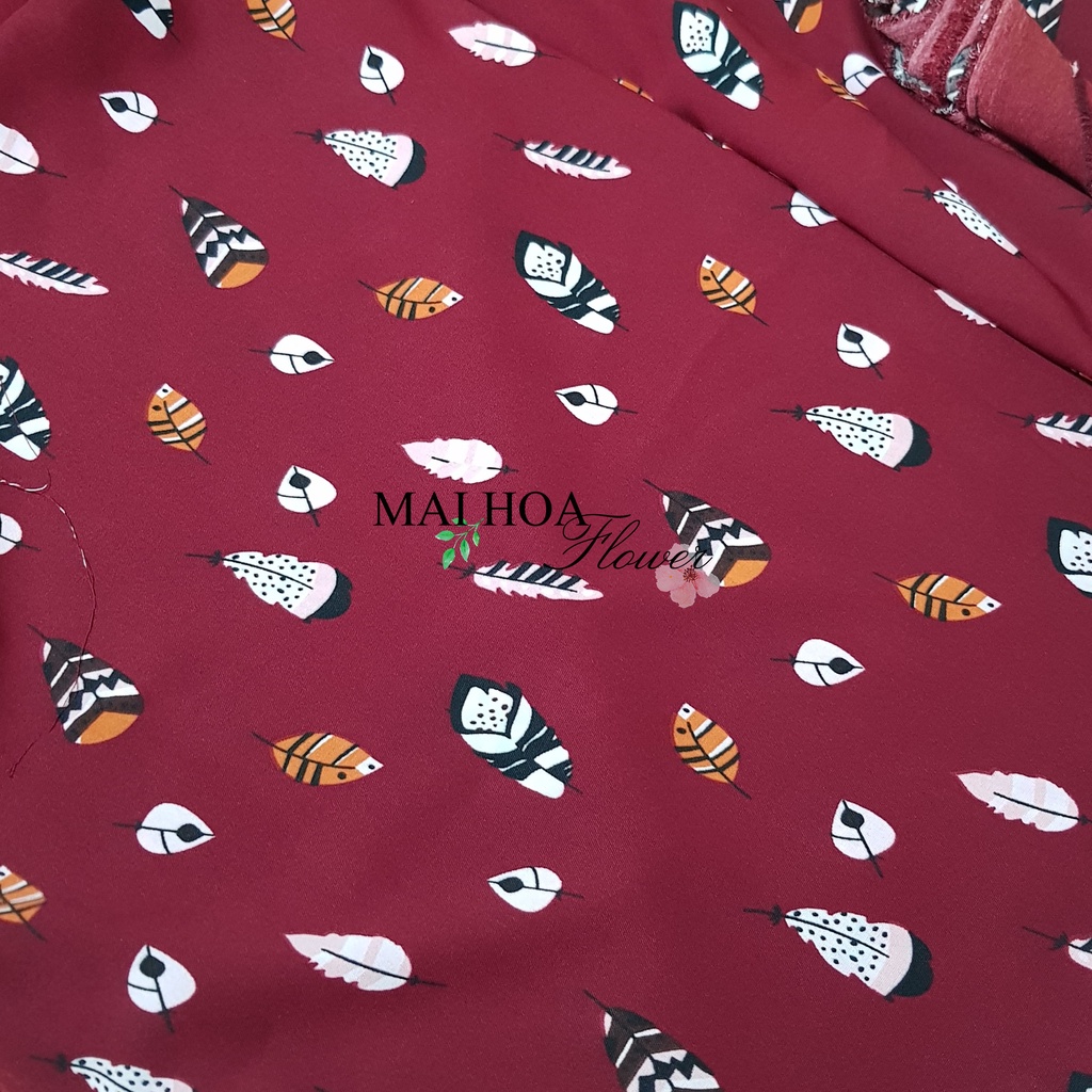 Vải đũi lụa đỏ dùng may đồ chất mềm mát mịn tay, maihoaflower