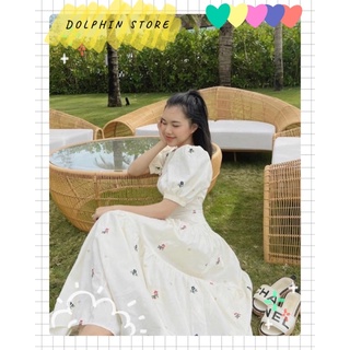 BIGSIZE Đầm midi hoa nhí bigsize