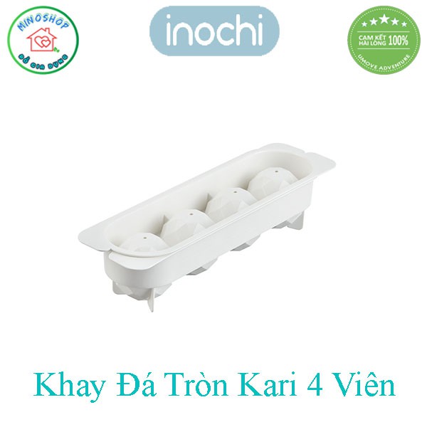 Khay Đá Tròn Kari 4 Viên Chính Hãng Inochi, Khay Làm Đá Dạng Tròn Cao Cấp An Toàn Cho Sức Khỏe