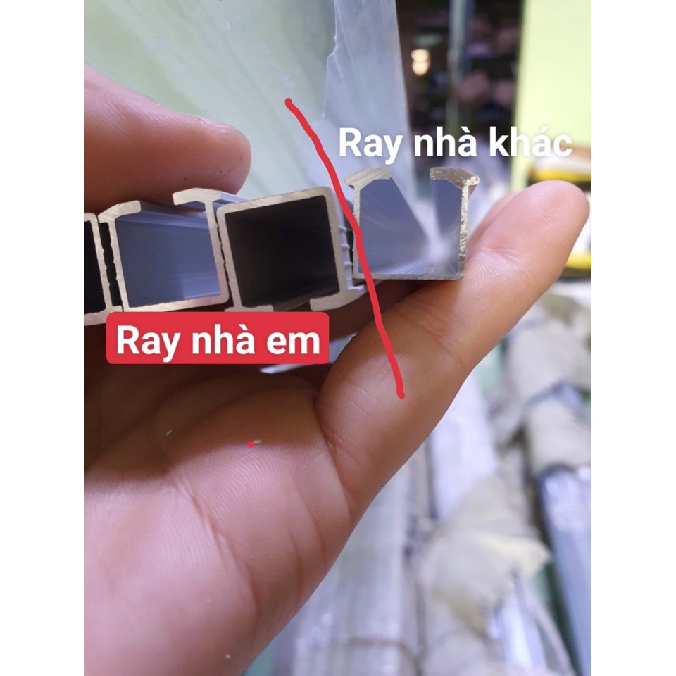 Bánh xe cửa lùa, Ray cửa lùa có giảm chấn cao cấp, hàng dày