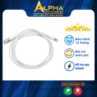 Cáp sạc lightning màu trắng iphone casealpha
