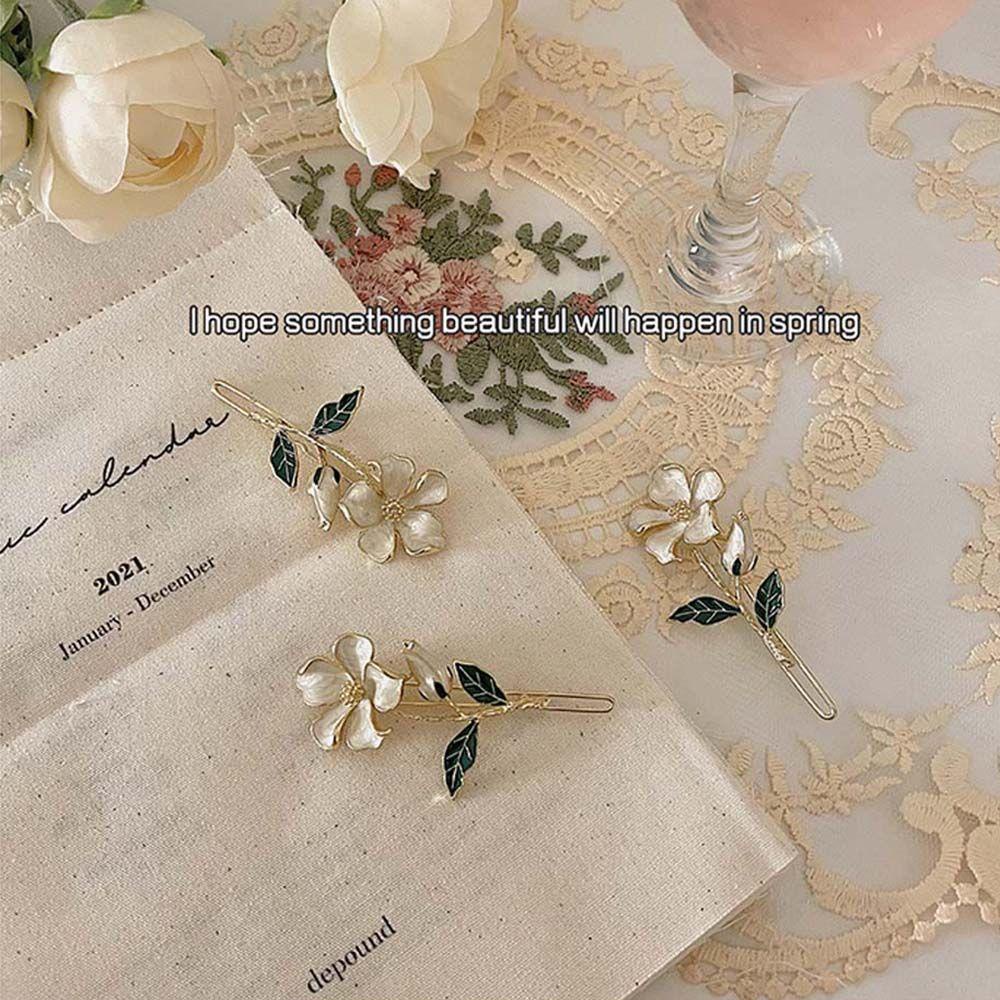 Kẹp Tóc Hình Vỏ Sò / Hoa Bằng Hợp Kim Xinh Xắn Cho Cô Dâu WMES15H