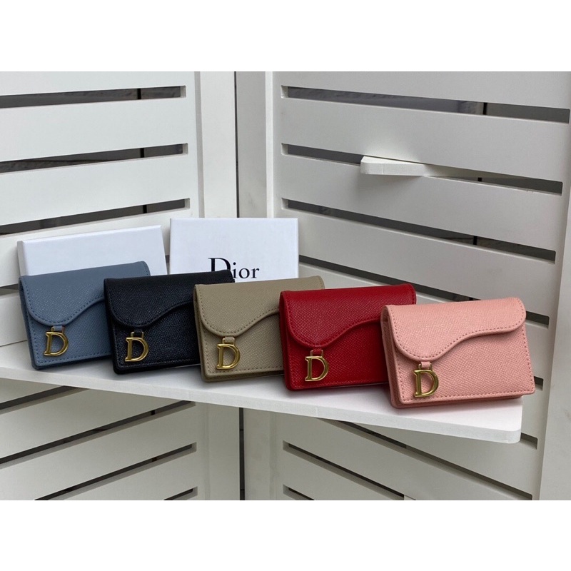 Ví đựng thẻ nhỏ gọn và tinh tế thời trang thương hiệu cao cấp Dior CD da thật nhập khẩu