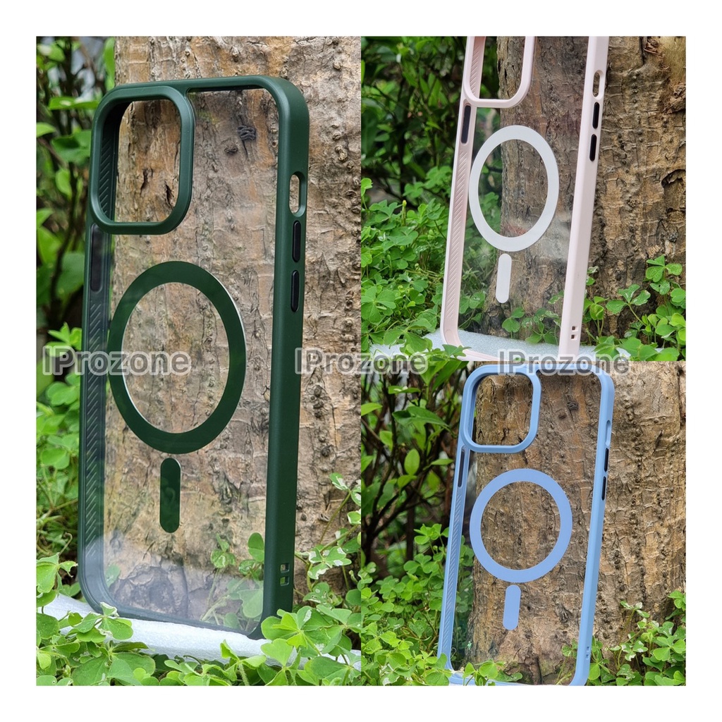 Ốp lưng hỗ trợ sạc không dây cho Smart iPhone 14 Promax , 14 Pro , 13 / 13 Pro / 13 Promax viền màu chính hãng X&amp;M