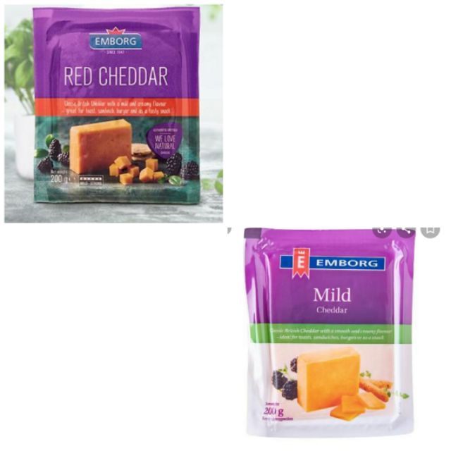 EMBORG PHÔ MAI RED CHEDDAR/MILD 200G