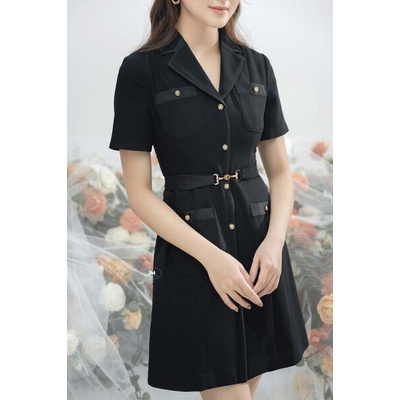 Đầm Cổ Ve JM Bốn Túi Ốp Đai Eo 1S05.2201KT