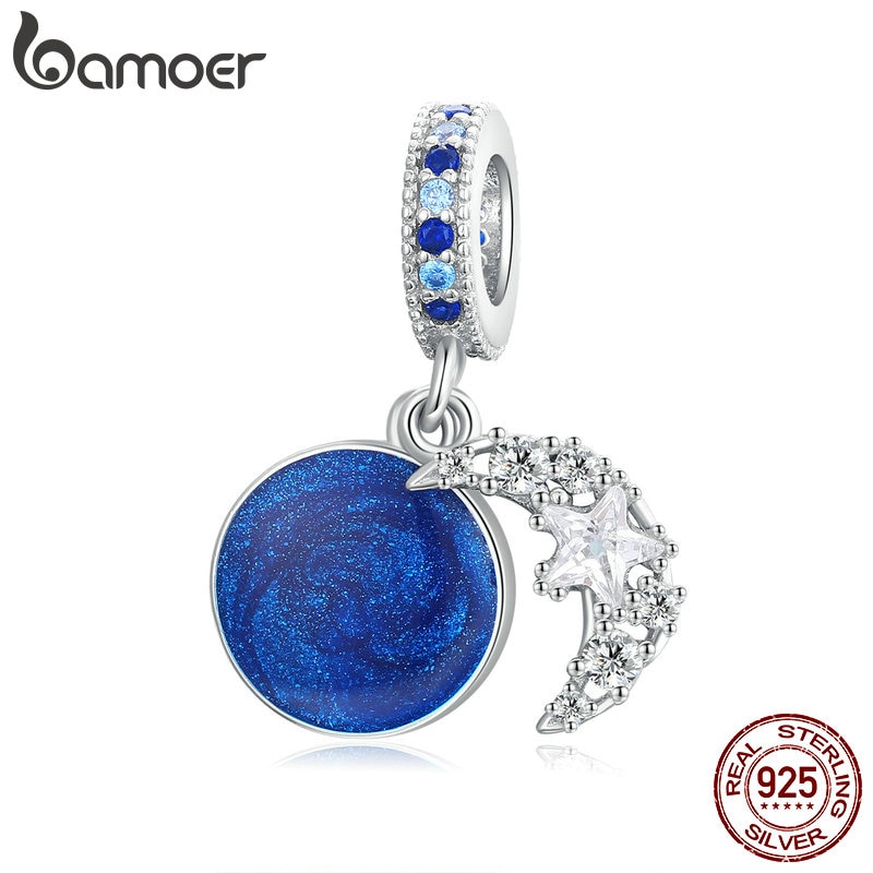 Hạt xỏ vòng đeo tay Bamoer BSC331 bạc 925 phong cách thời trang DIY