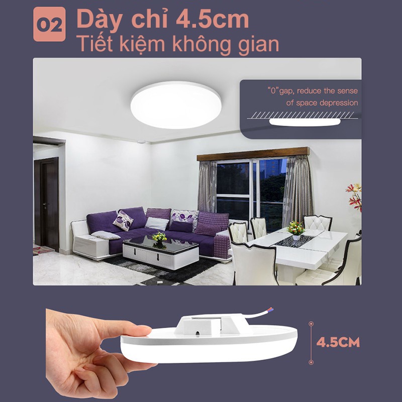 Đèn Led âm Trần CHUANGYANG 15w 20w 30w 40w 50w Siêu Sáng Chống ẩm