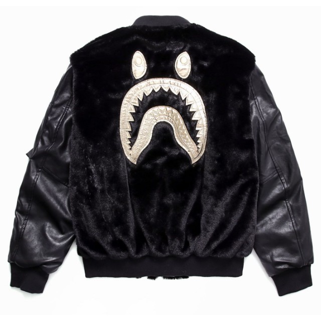 New Bape Men Casual Hoodie PU Leather Coat Plush A Bathing Ape baseball Sweater