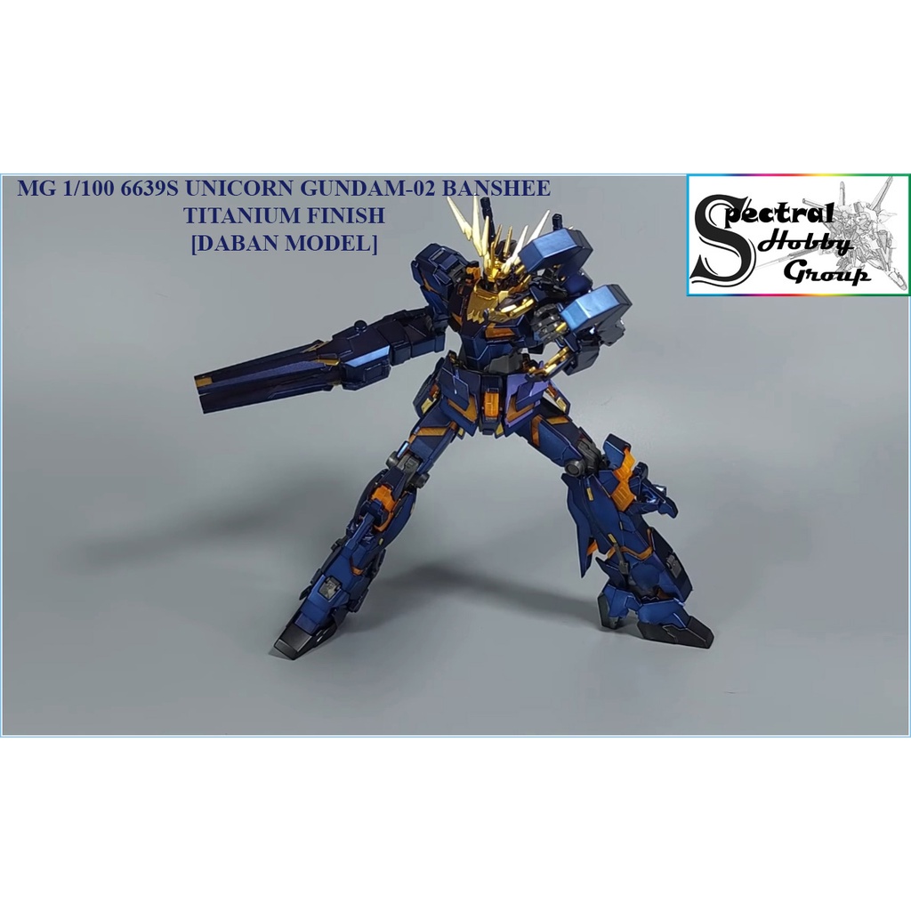 Mô hình lắp ráp MG 1/100 6639S UNICORN GUNDAM 02 BANSHEE TITANIUM FINISH daban model