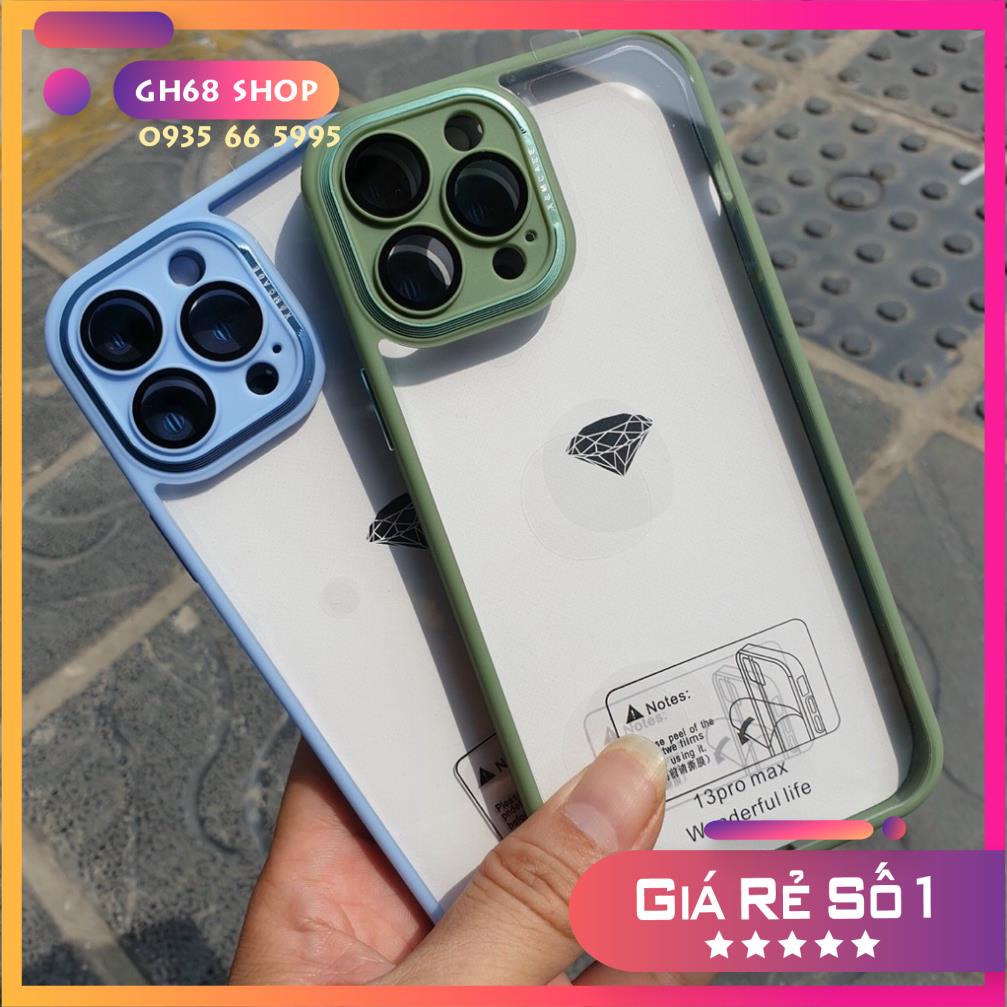 Ốp lưng X&M Hoàn Hảo bảo vệ camera lưng trong viền màu iPhone 14 / iPhone 13 / iPhone 12 Series - Chống ố, va đập